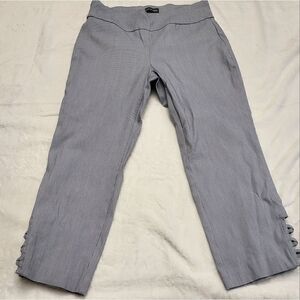 Van Heusen Blue and White Striped Capri Pants
